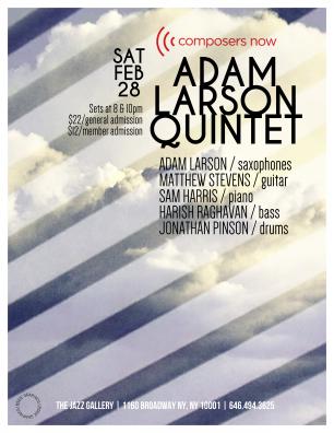 Jazz Gallery: The Adam Larson Quartet photo