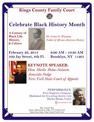 Kings County Family Court: Black History Month Celebration photo